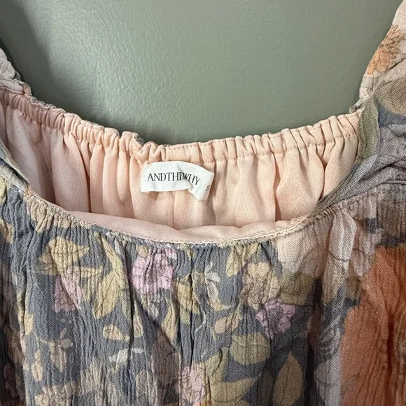 Floral Ruffle Strap Dress Small - Picture 2 of 5